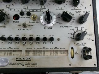 Vintage Hickok 539C Mutual Conductance Tube Tester, 6
