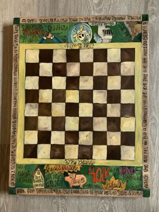 STICKS Furniture Vintage Custom Chess/Checkers Game Table (2000) 3