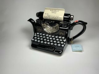Vintage Limited Edition Made In England Tony Carter Typewriter Teapot
