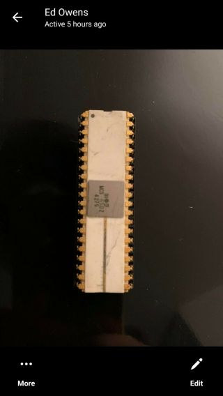 Mos 6502 Vintage Cpu White Ceramic Gold Early Microprocessor 4276 Date Apple I
