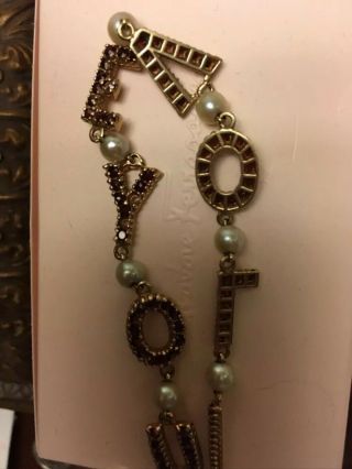 14k Yellow Gold Bracelet - I LOVE YOU - Garnet Pearls Vintage Bracelet 1950’s 3