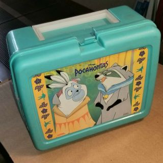 Vintage 90’s Pocahontas Lunch Box Thermos Hardshell Disney
