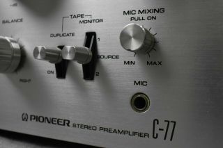 Pioneer C - 77 Stereo Preamplifier [Japanese Vintage ] in 4