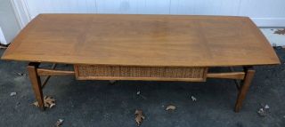 Lane Vintage Mid Century Surfboard Coffee Table,  Solid Wood