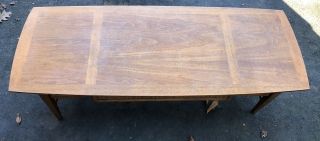 Lane Vintage Mid Century Surfboard Coffee Table,  Solid Wood 4