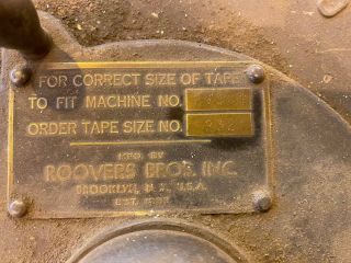 Roovers 27301 Vintage Industrial Metal Id Tag Embossing Stamp Press Tapewriter 4