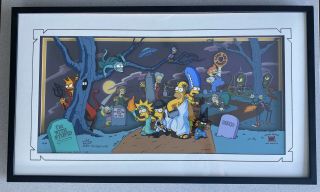 The Simpsons “ Treehouse Of Horrors “ Limited Edition Hand Painted Animation Cel