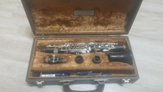 Vintage Selmer Eb Clarinet,  Wood Body,  Silver Plated Keys