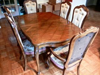 Vintage Thomasville French Provincial Dining Room Set 8 Chairs,  Usa