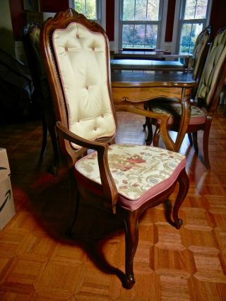 VINTAGE THOMASVILLE FRENCH PROVINCIAL DINING ROOM SET 8 Chairs,  USA 3