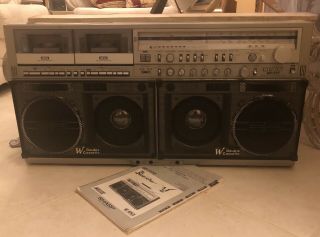Sharp Gf - 777z Boombox Vintage Ghetto Blaster Cassette Tape,  Am,  Fm,  Shortwave