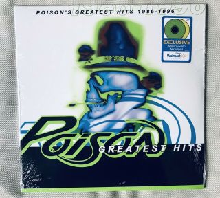 Poison Greatest Hits 2 Lp Green And Yellow Neon Vinyl