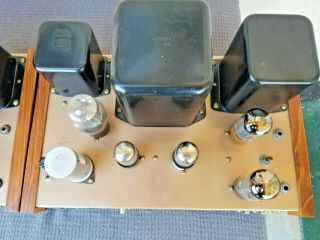 Pair Vintage Heathkit W4 mono tube amplifiers restored 4