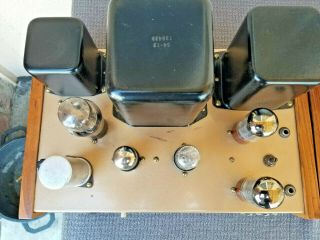 Pair Vintage Heathkit W4 mono tube amplifiers restored 5