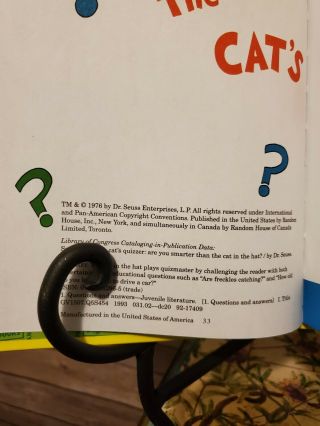 Dr Suess Book The Cat’s Quizzer Are You Smarter Than The Cat In The Hat? 5