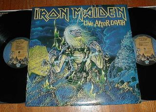 Iron Maiden 1985 " Life After Death " 2 - Lp W 2 Minutes To Midnight Nm Unplayed