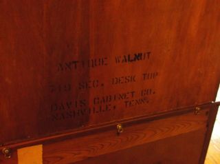 Vintage Davis Cabinet Co.  Two Piece French Secretary 5