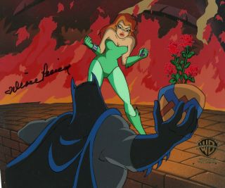 Batman Animated Series Cel Poison Ivy/batman - Almost Got Im - Signed