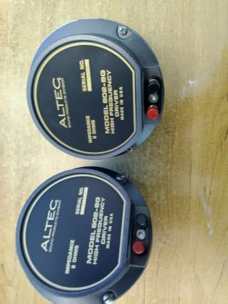 Vintage Altec 802 - 8g Alnico Drivers 8ohm With Tangerine Phase Plug & 811b Horns
