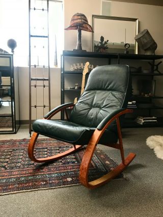 Vintage Danish Rocking Lounge Chair By Jørgen Kastholm For Unico