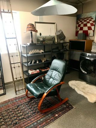 Vintage Danish Rocking Lounge Chair by Jørgen Kastholm for Unico 2