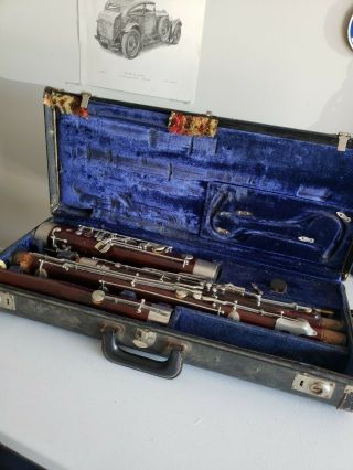 Vintage Schreiber Maple Wood Meinhart Bassoon From Germany