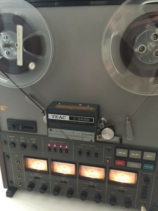 Vintage TEAC A - 3440 4 Channel Reel To Reel Tape Deck Great 2
