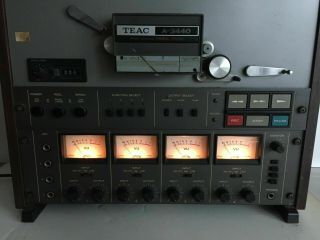 Vintage TEAC A - 3440 4 Channel Reel To Reel Tape Deck Great 3