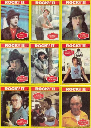 Rocky Ii 2 Movie 1979 Topps Partial Base Card & Sticker Set 97/99,  22