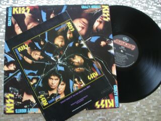 Kiss " Crazy Crazy Nights " Vintage Lp W/promo Ad Mercury ‎422 832 626 - 1 Q - 1
