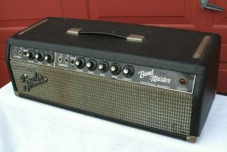 1965 Fender Bandmaster Blackface Vintage Guitar Amp 6l6 Amplifier Ab763 Ohio Nr