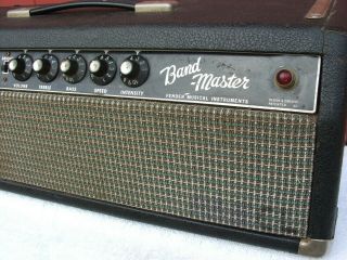 1965 Fender BandMaster Blackface Vintage Guitar Amp 6L6 Amplifier AB763 Ohio NR 2