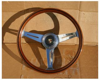 Vintage Nardi Mahogany Wood Steering Wheel Porsche 356 B C 911 912 1964 - 1973