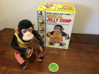 Vintage Daishin Japan Musical Jolly Chimp Monkey
