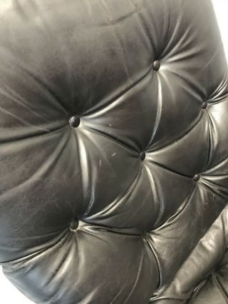 Ekornes Stressless Recliner Leather Chair W/ Ottoman Metal Base MCM Norway VTG 5