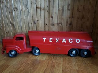Vintage Restored 1950 ' s MINNITOY TEXACO Tanker Transport Toy Truck 3