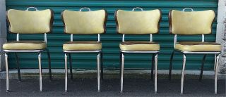 Rare Design Set Of 4 Vintage Kitchen Chairs By Metal Masters Of Detroit Freeship