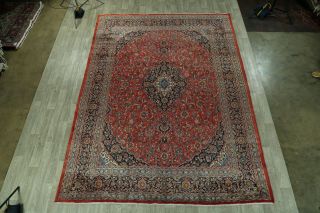 SEMI ANTIQUE Traditional Floral Large Area Rug Handmade Oriental Carpet 10x13 2