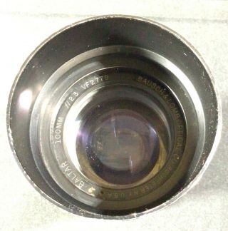 Vintage BAUSCH & LOMB BALTAR 100MM F2.  3 VF 2779 Camera Lens 3