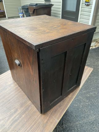 Antique 1940’s Apothecary Cabinet 8 Drawer Oak Cubby vintage storage 5