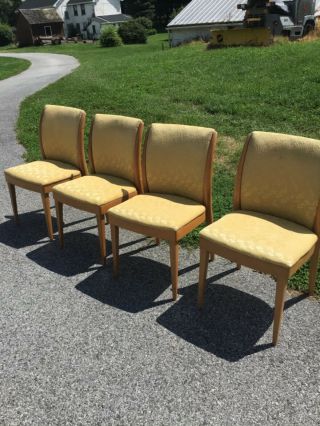Vintage Heywood Wakefield Dining Room Kitchen Table Chairs Set Of 4 Mcm