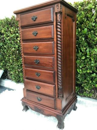 7 - Drawer Lingerie Chest,  Solid Wood,  Brown 4