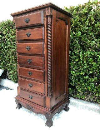 7 - Drawer Lingerie Chest,  Solid Wood,  Brown 6