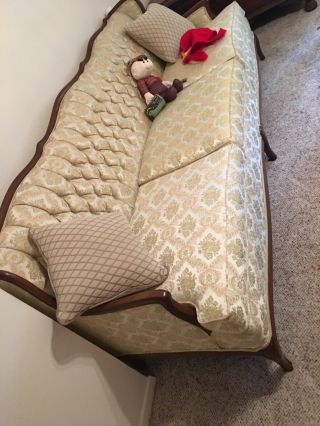 Antique Victorian Settee Sofa Chaise Couch Vintage