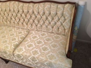 Antique Victorian Settee Sofa Chaise Couch Vintage 3