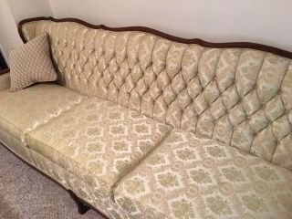 Antique Victorian Settee Sofa Chaise Couch Vintage 4