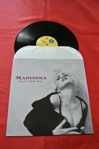 Madonna Crazy For You Import United Kingdom 12 " Record Maxi Single Vinyl