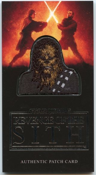 2015 Star Wars Revenge Of The Sith 3d Widevision Silver Patch Card 2 Chewbacca