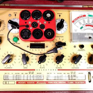 Vintage Hickok 6000A Micromho Dynamic Mutual Conductance Tube Tester Vacuum 5