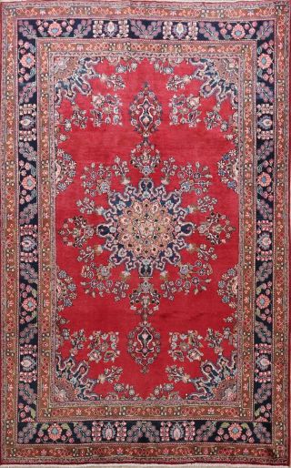 Vintage Hand - Knotted Traditional Area Rug Oriental Floral Living Room 6x9 Carpet